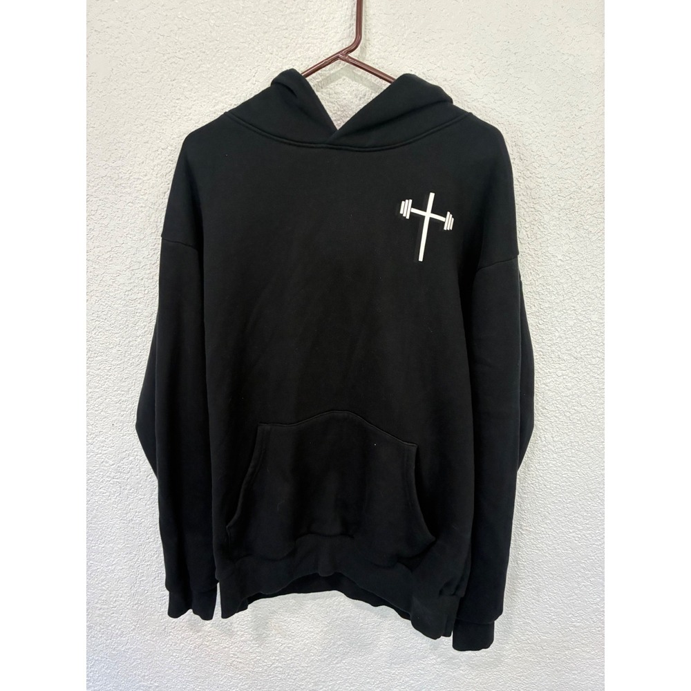 Holstrength First Original Collection Jesus Is King Black Floral Hoodie XL